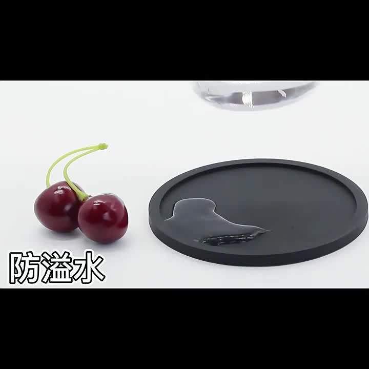 6Pcs 10cm Silicone Coasters Round Heat Resistant  Tea Cup Mat Drink Coffee Mug Glass Beverage Holder Pad Decor Table Mat