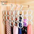 15 Ring Hole Hanger Plastic Hanging Storage Organizer Rack Scarf Holder Ties, Shawls, Accessories 5 Sections Ring Hanging Hanger. 