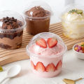50PCS Disposable Clear Plastic Pudding Cups with Lids Tiramisu Dessert Cupsfor Baking Party Supplies Jelly Yogurt Container.