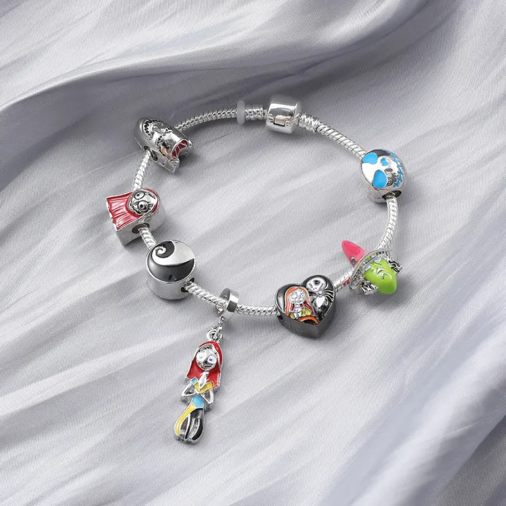The%20Nightmare%20Before%20Christmas%20Bracelets%20Jack%20Skellington%20and%20Sally%20Pendant%20Bangle%20Disney%20Charm%20Bracelet%20for%20Women%20Jewelry%20-%20Image%204