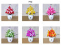 2H plastic decorative flower plant pots | artificial flower decoration | display room | cod. 