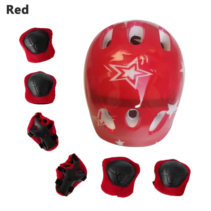 7-Piece%20Children's%20Helmet%20And%20Elbow%20Protector%20Set,%20Roller%20Skating,%20Skiing,%20Youth%20Cycling%20Sports%20Knee%20Pads,%20Helmet%20Protector%20Set%20-%20Image%206