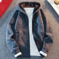 Classic Men's Knitted Sweater Cardigan Hooded Jackets Casual Streetwear Full Zip Cardigans Jackets Coat. 