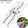 Pruning Shears 8 Inch Professional Bypass Garden Scissors, Premium Quality Japanese Gardening Tools Hand Pruner with Ergonomic Handle. 