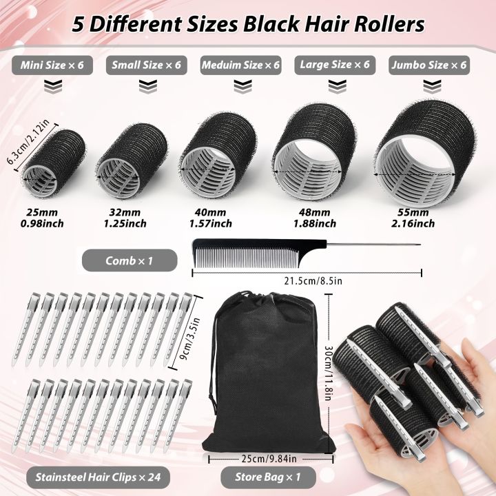 VELCRO%20Hair%20Rollers%20self-grip%20curling%20set%20+Clips%20in%20Different%203%20Sizes%20(6%20PCS)%20-%20Image%206