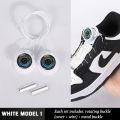 1Pair New Easy Fit Automatic Shoelaces Without ties Swivel Buckle Elastic Laces Sneakers Adults Kids Lazy No Tie Shoe laces.