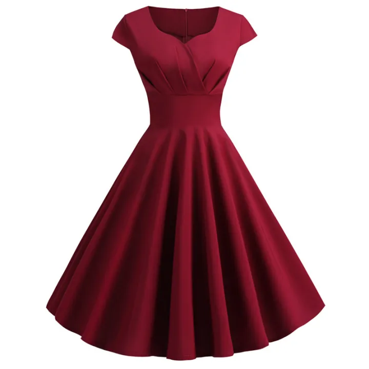 Pink%20Summer%20Dress%20Women%20V%20Neck%20Vintage%20Robe%20Elegant%20Retro%20Pin%20up%20Party%20Office%20Midi%20Dresses%20-%20Image%208
