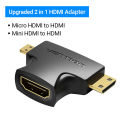Vention Micro HDMI Adapter Micro Mini 2 in 1 Male to Female Cable Connector Converter for Camera TV Projector Mini HDMI Adapter. 