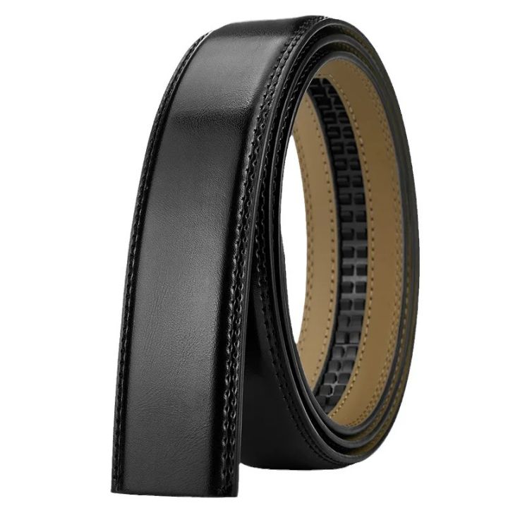 115%20135%20145%20Men%20Genuine%20Leather%20Belts%20Without%20Buckle%20Belt%203.5cm%20Wide%20No%20Buckle%20Cowskin%20Belt%20Black%20Brown%20Cinturones%20Para%20Mujer%20-%20Image%202