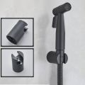 mat Black Sprayer Gun Hand Protable Toilet Bidet Holder Handheld Faucet Home Bathroom Shower Head Self Cleaning black color Muslim shower head only. 