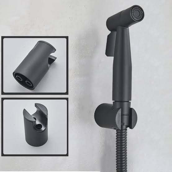 mat Black Sprayer Gun Hand Protable Toilet Bidet Holder Handheld Faucet Home Bathroom Shower Head Self Cleaning black color Muslim shower head only