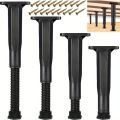 4PCS Adjustable Bed Frame Support Legs, Heavy Duty Furniture Replacement Legs for Bed, Sofa, Desk, Dresser. 