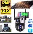 4G LTE V380,4K dual lens, 12MP ,outdoor security IPcamera,wireless  solar closed-circuit television,4G sim solar camera,CCTV. 