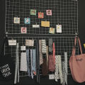 Home Wall Decoration DIY Art Iron Grid Decor Photo Frame Postcards Storage Wall Art Display Storage Rack Holder Shelf Organizer. 