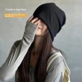 Confinement Cap Korean Style Spring, Autumn and Winter Pile Heap Cap Trendy All-match Beanie Hat Female Woolen Knitted Hat.
