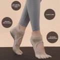 Women Yoga Toe Socks High Quality Anti Slip Five Fingers Pilates Socks Quick Dry Grip Fitness Dance Training Toe Socks For Girls. 