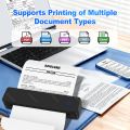 Mini Portable A4 Thermal Printer Bluetooth-compatible Photo PDF Printing Machine Folded Rolls Paper for Office Home Travel. 