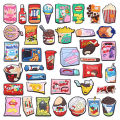 39Pcs/set Cute Snack Chocolate Chips Shoe Charms for DIY Bracelet Wristband Accessories Kid's Women Party Favor Gifts. 