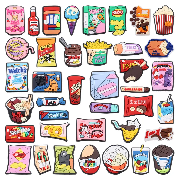 39Pcs/set%20Cute%20Snack%20Chocolate%20Chips%20Shoe%20Charms%20for%20DIY%20Bracelet%20Wristband%20Accessories%20Kid's%20Women%20Party%20Favor%20Gifts%20-%20Image%207