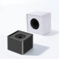 Portable ABS Square Cube Shaped Mic Station Logo for Interview, Customizable. 