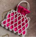 Handmade Pearl Beaded Bag – Elegant Design, Artisanal Craftsmanship, Women's Fashion Accessory. 