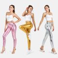 Women Leggings Sexy Tights Pants for Women Metallic Gold Shiny Dance Yoga Leggings Women Trousers Punk Rock Pants Pantalon Femme. 