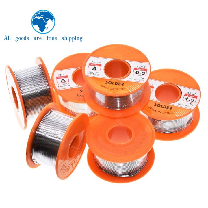TZT 0.6/0.8/1/1.2/1.5MM 63/37 FLUX 2.0 45FT Lead Wire Melt Rosin Core Solder SolderingWire