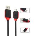 ORIGINAL Warner 1.2 Meter | Micro USB | Type C | Lightning Iphone |  3.0 Fast Charging + Data Cable For Samsung / HTC / Infinix / Xiaomi / Oppo / Huawei / Nokia / Lenovo / Android Phones - Colour Black & Red. 