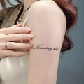Sentence pattern, lasting 1-2 weeks waterproof, temporary tattoo stickers, realistic semi-permanent fake tattoos for the arms. 