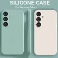 Delicate Liquid Silicone soft Phone Cases For S25 UItra S23 S24 FE For Samsung Galaxy S23 S24 Plus Camera Lens Protector Cover.