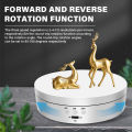 Three-speed electric rotating mirror display frame,USB/battery dual-use,rotating display device,360-degree jewelry display frame.