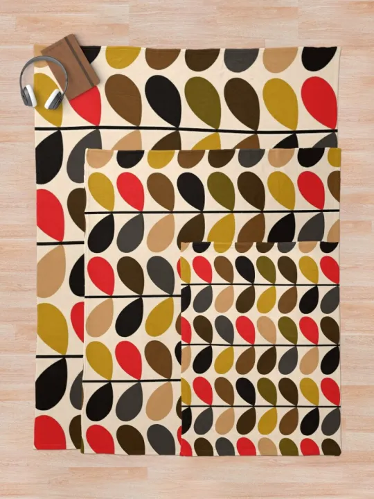 Orla%20Kiely%20Throw%20Blanket%20Blanket%20With%20Well%20Thick%20King%20Wool%20Loose%20Blanket%20Floral%20Throw%20Blanket%20Fleece%20Fabric%20-%20Image%205