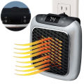 Portable Electric Heater Wall Outlet Small Space Heater with Adjustable Thermostat, Programmable 12-Hour Timer, Auto Shut Off .