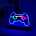 Gamer Neon Sign Lights, LED Game Controller Neon Sign for Gamer Room Decor, USB Or Battery Powered Gaming Neon Sign Table Lamp. 