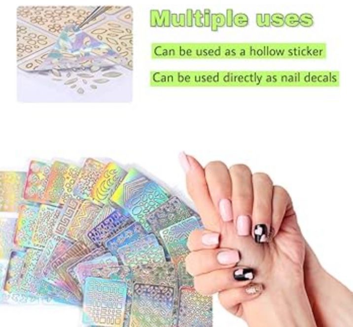 Nail%20Art%20Sticker%20Stencil%20Stickers%2012%20Design%202%20Sheets%20vinyls%20Decal%20Reusable%20DIY%20Hollow%20for%20Nail%20Art%20-%20Image%204
