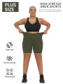 Plus Size Women Athletic Shorts Super Soft Biker No See Through Workout Yoga Running Home Casual. 