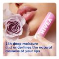 Nivea 24h+ Moisture Soft Rose Lip Balm (Made in Germany). 