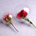 5pcs Transparent Bobo Ball with Handle, DIY Clear Plastic Fillable Ornaments Transparent Decoration Balls for Craft Packaging.