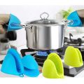 2PC Grip Oven Pot Holder – Non-slip Heat Resistant Silicone Mitts for Baking, BBQ & Cooking (Multicolor). 