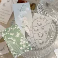 Mr. Paper 20pcs/Box Relief Flowers Bookmark Fresh Literature and Art Style Journal Decoration Reading Bookmarks Stationery. 