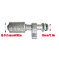 Car Air Conditioning Hose Aluminum Fitting Movable Pressure Plate R134a Fitting with Sleeve and Nozzle Repair Parts.