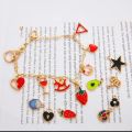 10 pcs mixed Enamel unicorn animal bird tree charms pandents DIY necklace bracelet charms. 