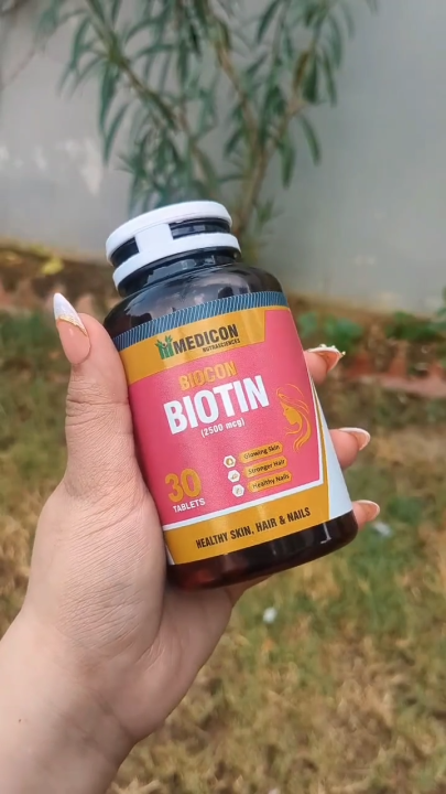 "Biotin Supplement for Hair, Skin & Nails – High Potency, Supports Healthy Growth (2500mcg) 30Tablets