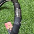 Carbon Fiber With Artificial Leather Universal Car Steering Wheel Cover. 