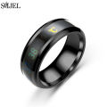 Smart Sensor Body Temperature Ring Man Women Multifunctional Stainless Steel Display Real-time Temperature Test Finger Rings. 