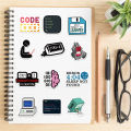 50pcs Programming Stickers Internet Js Funny Decals DIY Stickers Waterproof Sticker Notebook Laptop Suitcase Phone Car. 