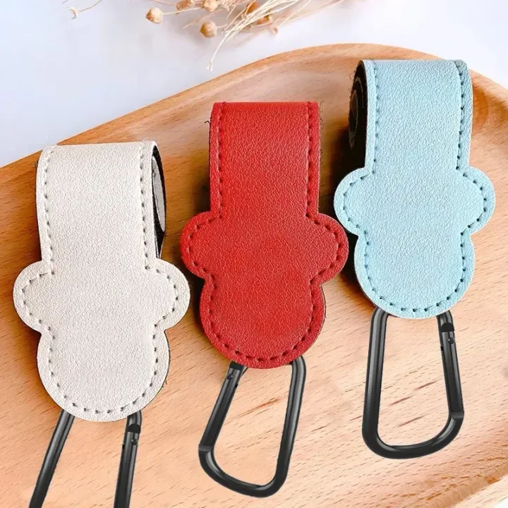 1/2pcs%20Baby%20Stroller%20Hooks%20Clips%20PU%20Leather%20Rotatable%20Cart%20Organizer%20Pram%20Hook%20Pram%20Rotate%20360%20Degree%20Stroller%20Accessories%20-%20Image%205