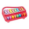2 in 1 Piano Xylophone Educational Musical Instruments, 8 Key Scales for Clear Tones with Music Cards Songbook Multi Color. 