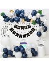 Birthday Decorations Men Blue, Happy Birthday Party Decorations for Men Women Boys Girls,Birthday Party Supplies Happy Birthday Balloons Banner. 