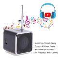 Rechargeable Portable radio FM portable mini radio Mini High Bluetooth Portable Voice Suitable for computer cell phone MP3 music. 
